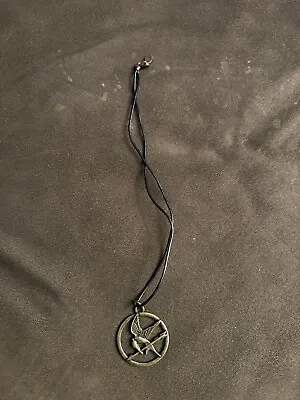 Hunger Games Leather Necklace Mockingjay Pendant Cord Catching Fire Movie New • $14.99