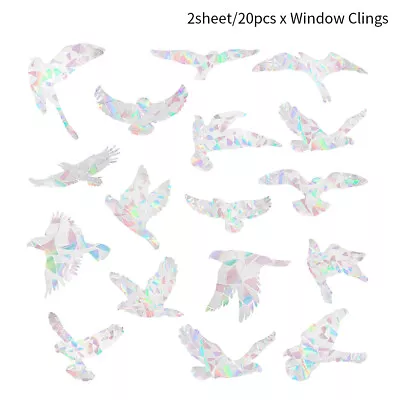 Static Sticker Bird Shape Removable Window Cling Anti Collision Glass Door • $14.74