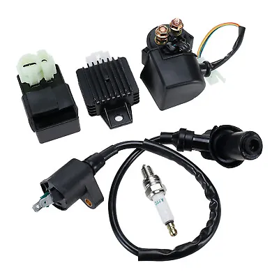 AuInLand CDI Ignition Coil Spark Plug Relay For 4 Stroke GY6 50 110 125cc Engine • $19.99