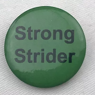 Strong Strider Vintage Pin Button Green • $12.88