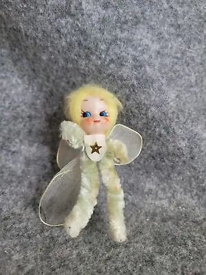 Vintage 1950s Dolly Hanging Tree Decoration Holiday Christmas Decor Yellow Hair • $18.77