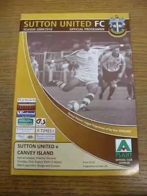 25/08/2009 Sutton United V Canvey Island • £3.99