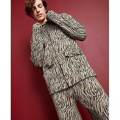 Royalty By Maluma Men's Animal Print Sweater Jacket Grey XL • $31.92