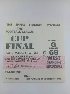 Manchester City V Leicester City 1969 FA Cup Final Ticket. • £5.99