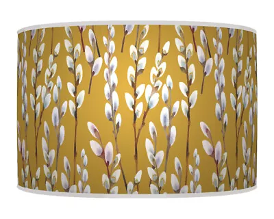 Willow Mustard Yellow Pendant Drum Floral Lamp Shade Handmade Lampshade Dz776 • £29.99