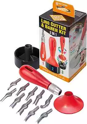 Essdee Lino Cutter And Baren Kit (10 Cutters Styles 1 To 10)Multicoloured13.7 • £10.21