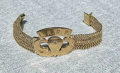 14k YG HEAVY 77 Gram L.R.RP. Vietnam Veteran Owned Gold Bracelet Custom Made • $3500