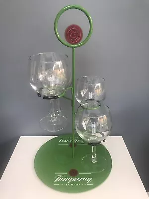 Rare Stunning Party Piece Tanqueray Gin Tree Plus 4 X Schweppes Gin Glasses • £30