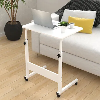 Portable Rolling Mobile Over Sofa Bed Table Computer PC Laptop Desk On Wheels • £18.95