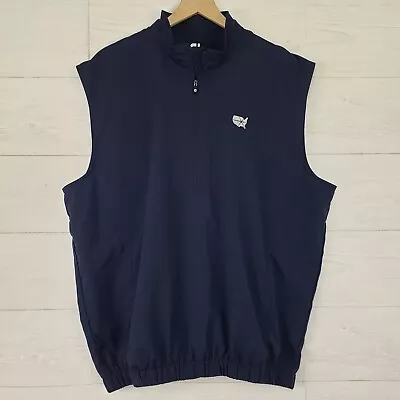 FootJoy Men's Large Performance Windshirt Golf Vest Half Zip Stretch Navy 23522 • $59.92