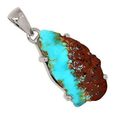 Natural Mexican Turquoise 925 Sterling Silver Pendant Jewelry ALLP-24560 • $14.99