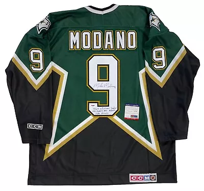 Mike Modano Signed Ccm Dallas Stars Inscribed Stats Jersey Psa/dna Coa Xl • $699.99