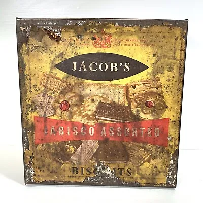 Vintage Jacobs Tin Jabisco Assorted Biscuit Tin Advertising J&Co Aintree Factory • £10