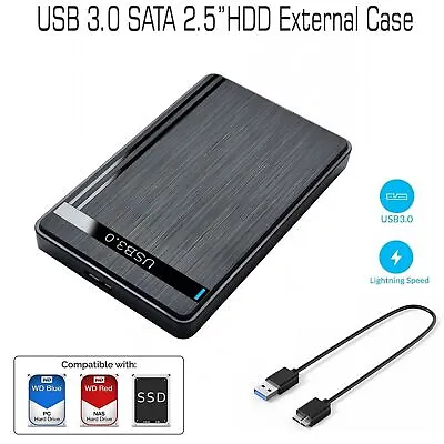 Hard Drive External Enclosure Case USB Caddy SATA 3.0 HDD SSD Inch 2.5 2.5  Box • £4.65