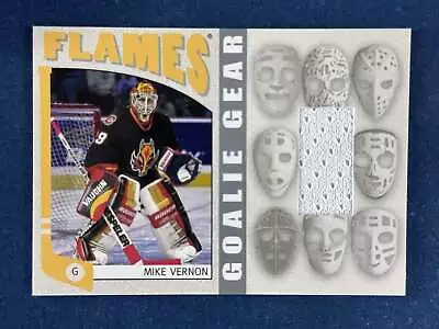 2005 In The Game ITG Goalie Gear Mike Vernon Jersey Flames /70 • $17.95