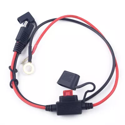 Waterproof Motorcycle SAE Cable Connection Adapter Battery Charging Wire Fuse Ow • $10.80