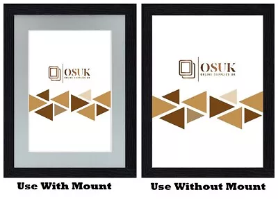 £9.49 • Buy Photo Picture Frame With Mount Various Sizes Black Silver & Grey Photo Frame