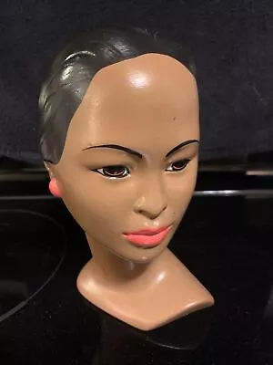 Vintage 1940/50’s Marwal Polynesian Woman Mannequin Head Bust Display Chalkware • $55