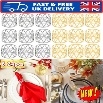 Metal Napkin Rings Wedding Towel Holder Buckle Dinner Table Xmas Party Banquet • £8.89