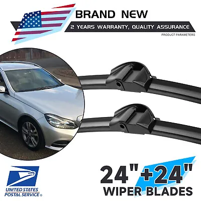 2PCS Front Wiper Blade For Mercedes-Benz E Class E350 E550 2010-2014 OEM Quality • $13.45