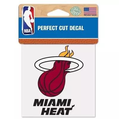 Miami Heat Perfect Cut 4 X4  Color Decal [NEW] NBA Auto Sticker Emblem • $4.95