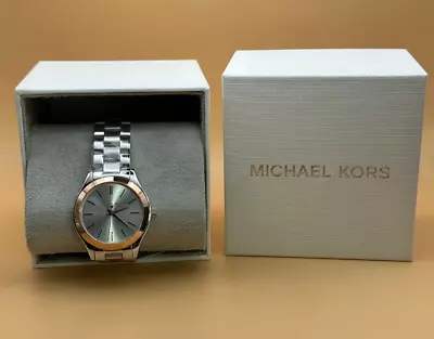 MICHAEL KORS Women's 33MM Mini Slim Runway MK3514 Three Hand Watch • $89.99