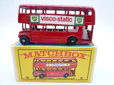 £13.50 • Buy VINTAGE MATCHBOX LESNEY No.5d ROUTEMASTER LONDON BUS IN ORIGINAL BOX 1965