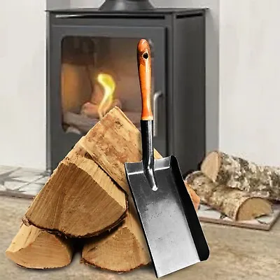 Metal Coal Shovel With Wooden Handle 37.2 X 10 X 2.5 Cm Metal Shovel Fireside • £5.95