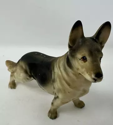 Vintage GERMAN SHEPHERD DOG Figurine Victoria Studio Ceramic Pottery Japan • $15