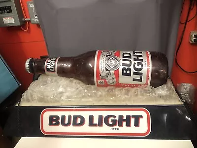 Vintage Bud Light Beer Sign Large Bottle Pool Table Lamp Display • $1012.75