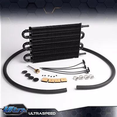 6 Row 10AN Universal Transmission Engine Oil Cooler Radiator And Oil Pipe Kit • $23.54