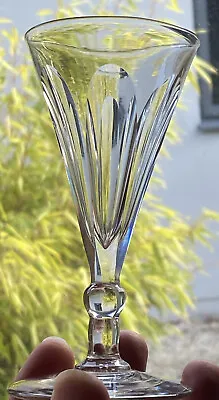 Antique Val St. Lambert Wine Glass Goblets Trumpet Style - Unsigned • £25