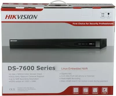 Hikvision 8CH 16P PoE NVR For Security Camera Network Video Recorder (4TB HDD) • $109.95