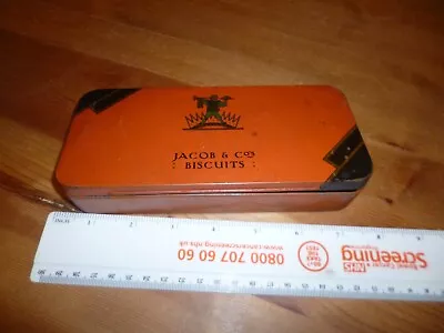 Vintage Collectable Jacob's & Co Free Sample Cream Crackers Biscuit Metal Tin • £8