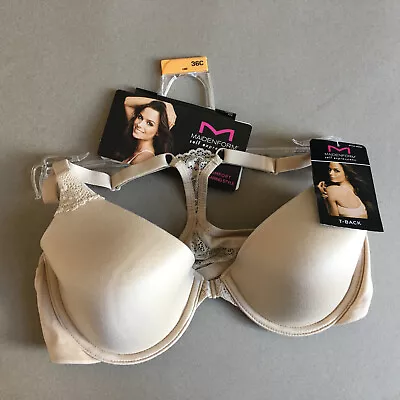 Women's Maidenform Self Expressions T Back Bra Size 36C Beige - NWT • $12.75