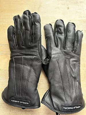 Tucano Urbano Ladies Leather Motorcycle Motorbike Gloves - Black • £10