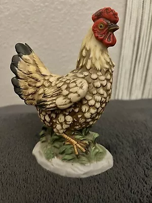 Vintage Homco #1446 Matte Ceramic Rooster Chicken Figurine Aprox 6 1/2  Tall • $22