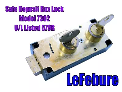 $26.99 • Buy LeFEBURE SAFE DEPOSIT BOX LOCK With TWO KEYS, 7302 (1 DEPOSITOR, 1 GUARD KEY)