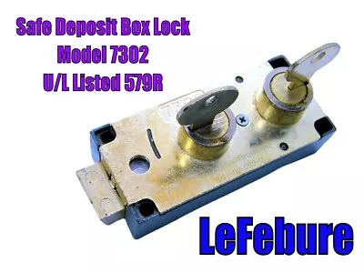 $28.99 • Buy LeFEBURE SAFE DEPOSIT BOX LOCK With TWO KEYS, 7302 (1 DEPOSITOR, 1 GUARD KEY)