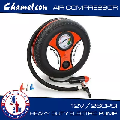 12V Air Pump Compressor Heavy Duty Powerful Car Tyre Electric Inflation 260PSI • £9.65