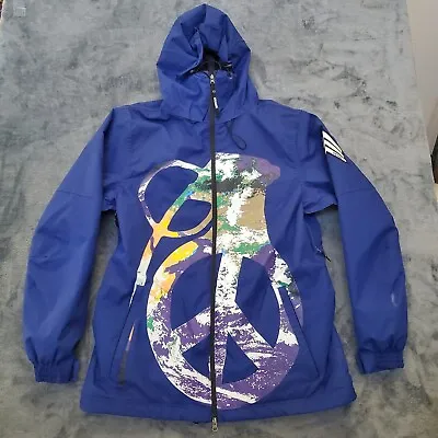 Grenade Fatigue Project Large MISFIT PEACE Sign Hood Coat Jacket Snowboard Blue • $75