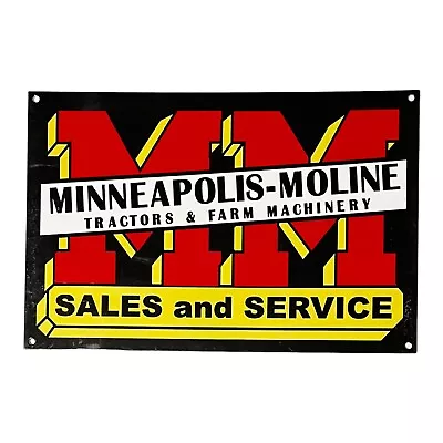 Agriculture Sign MINNEAPOLIS-MOLINE Tractor & Farm Machinery Heavy Steel 12 X 8  • $79.99