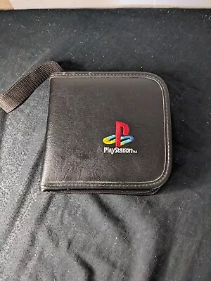 Vintage Official 20-Disc Sony PlayStation CD Game Disc Holder Wallet Travel Case • $24.90