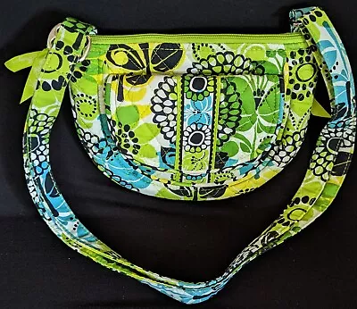 Vera Bradley Clare Shoulder Bag Limes Up Green Yellow Floral Crossbody Adj Strap • $21