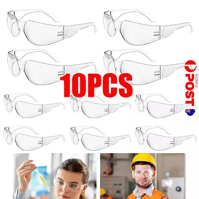 10pcs Clear Safety Glasses Protective Eyewear For Men Women Eye Protection H • $13.49