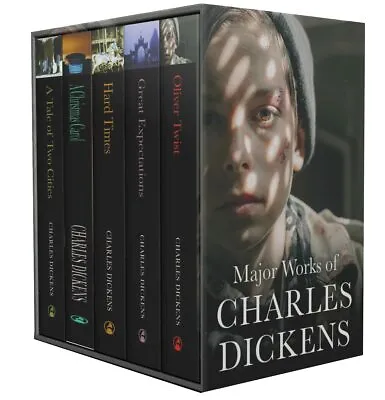 Major Works Of Charles Dickens 5 Books Collection Boxed Set Great Expectations • £15.90