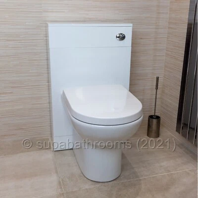 £149.95 • Buy Bathroom Back To Wall 500 Unit BTW WC Toilet Pan, Cistern & Seat - Linca Pan