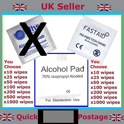 £0.99 • Buy Fastaid  Fast Aid 70% Isopropyl Alcohol Swabs Wipes Cpu Nail Heatsink Tattoo