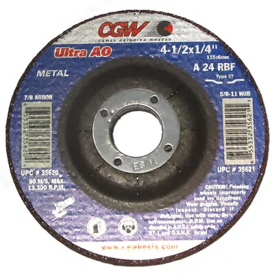 Camel 4 1/2  X 1/4  X 7/8  Metal Grinding Wheels 10-Pack - Closeout Special! • $31.90