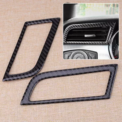 Carbon Fiber A/C Outlet Vent Frame Trim Fit For Ford Mustang 15-18 Self-adhesive • $22.51
